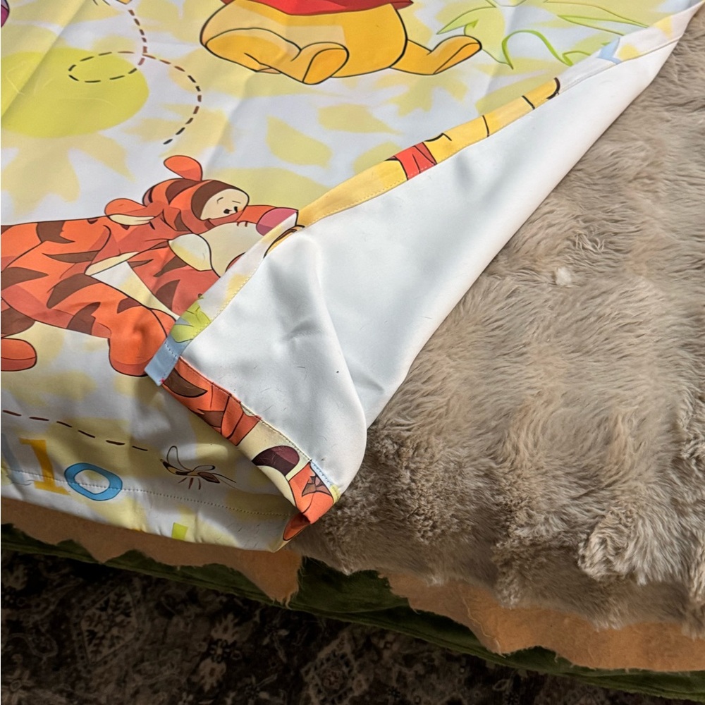 Nursery Window Curtain Disney Vintage Winnie the Pooh Kid Blackout Curtain 50x62 - Picture 4 of 6